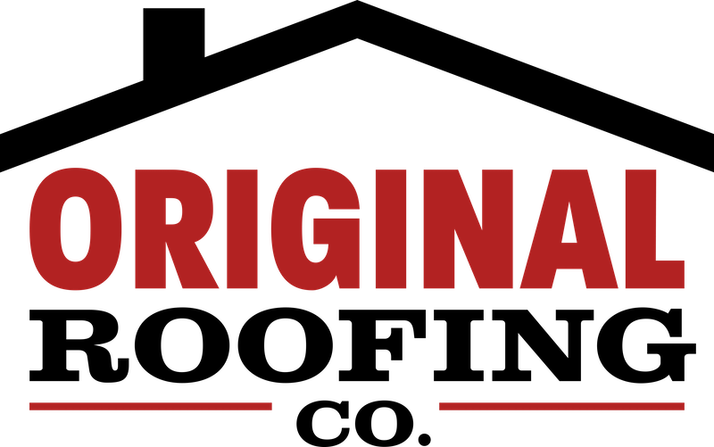 The image displays the word "ORIGINAL" in large, bold red letters with two red horizontal lines underneath, reminiscent of a roofer's precision and attention to detail.